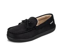 Isotoner Mocassins pour hommes en micro-suède - avec semelles intérieures et extérieures, dotés de mousse à mémoire pour un ajustement personnalisé et d'un soutien de la voûte plantaire pour un