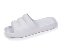 Isotoner Mules Claquettes Femme Confort et légèreté exceptionnelle, 37 EU, Blanc