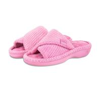 Isotoner Pantoufles à bout ouvert pour femme Popcorn Turnover, rose, 37 EU