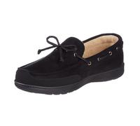 isotoner Pantoufles Carter Boater Moc pour homme, noir, 9.5-10.5