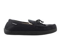 Isotoner Pantoufles Mocassins en microsuède pour Homme avec Mousse à mémoire de Forme pour Un Ajustement personnalisé et Un Soutien Optimal de la voûte Plantaire, lavables en Machine, Noir, 13-14
