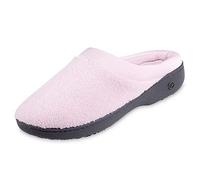 Isotoner Pantoufles rembourrées en éponge et satin avec mousse à mémoire de forme pour intérieur/extérieur, rose pétale, 39.5 EU
