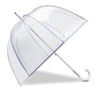 Isotoner Parapluie canne, cloche transparente, résistance au vent, pvc/pastel