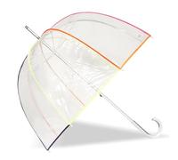 Isotoner Parapluie canne, cloche transparente, résistance au vent