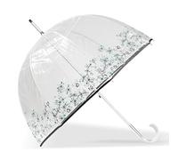 Isotoner Parapluie canne, cloche transparente, résistance au vent