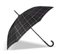Isotoner Parapluie canne, ultra dérperlant, solide, ouverture automatique/fermeture manuelle, carreaux homme