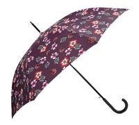 Isotoner Parapluie Canne solide ouverture auto ultra dérperlant Fleurs Pensées