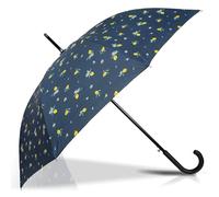 Isotoner Parapluie canne, ultra dérperlant, solide, ouverture automatique/fermeture manuelle, citron jaune
