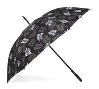 Isotoner Parapluie canne, ultra dérperlant, solide, ouverture automatique/ fermeture manuelle feuille kaki femme