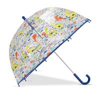 Isotoner Parapluie cloche transparent, ouverture facile et sécurisante, pvc/dinosaure