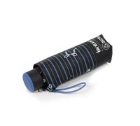 Isotoner Parapluie compact 16 5cm solide déperlant à ouverture manuelle rayure noeud bleu femme