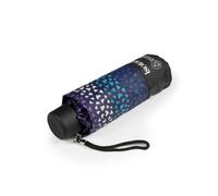 Isotoner Parapluie compact, solide, ouverture/fermeture manuelle rayure coeur mixte adulte