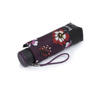 Isotoner Parapluie compact, solide, ultra déperlant, à ouverture manuelle fleurs pensées femme