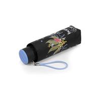 Isotoner Parapluie compact, solide, ultra déperlant, à ouverture manuelle, frise cerf