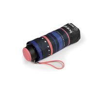 Isotoner Parapluie compact – solide, ultra déperlant, ouverture manuelle, rayure petit coeur