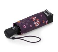 Isotoner Parapluie Mini Auto déperlant solide Fleurs Aubergine
