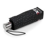 Isotoner Parapluie x-tra solide anti-retournement, 28cm, ultra déperlant, ouverture/fermeture automatique, mini pois