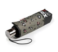 Isotoner Parapluie solide automatique ultra déperlant mini 23cm Leopard Kaki