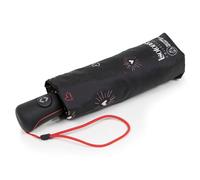 Isotoner Parapluie solide, ultra déperlant, large couverture 98 cm, ouverture/fermeture automatique, technologie xtra-sec, compact et légers, coeur rouge