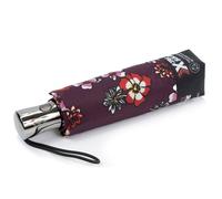 Isotoner Parapluie x-tra solide anti-retournement, déperlant, ouverture/fermeture auto fleurs pensées femme