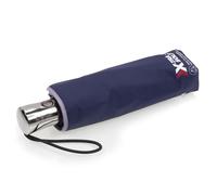 Isotoner Parapluie x-tra solide anti-retournement, déperlant, ouverture/fermeture auto marine liseré foncé femme