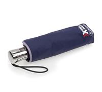 Isotoner Parapluie x-tra solide anti-retournement, ultra déperlant, ouverture/fermeture automatique, marine liseré foncé