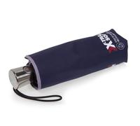 Isotoner Parapluie Xtra Solide antiretournement, 23cm, déperlant, ouverture/fermeture automatique marine liseré foncé femme