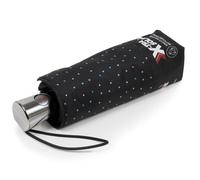 Isotoner Parapluie Xtra Solide antiretournement, 23cm, déperlant, ouverture/fermeture automatique mini pois femme