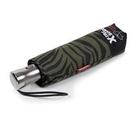 Isotoner Parapluie Xtra Solide antiretournement, 28cm, déperlant, ouverture/fermeture automatique zèbre kaki femme