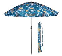 Isotoner Parasol de plage de plage, ultra résistant, structure anti vent, léger réglable en hauteur et inclinaison et anti uv upf50+, 160 cm hawaii