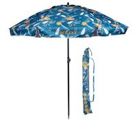 Isotoner Parasol de plage, jardin, ultra résistant, structure anti vent, léger, réglable et anti uv upf50+, 160 cm hawaii