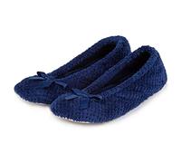 Isotoner Popcorn Ballet, Open Back Slippers, Femme Bleu (Navy NAV) M