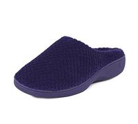 isotoner Popcorn Terry Mule Slippers, Chaussons Femme Bleu (Navy) 37 EU