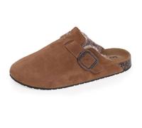 Isotoner Sabots Femme Dessus Cuir, Semelle Extra-Flex, légers, Patch Talon Confort, 39, Camel