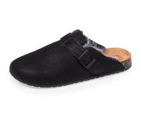 Isotoner Sabots Femme fourrés, Semelle Extra-Flex, légers, Patch Talon Confort, 38 EU, Noir