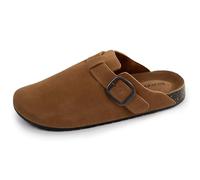 Isotoner Sabots Femme Semelle intérieur Cuir Extra-Flex Talon Confort 38 Camel