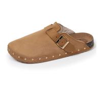 Isotoner Sabots semelle extra-flex, légers, patch talon confort camel clous femme 40