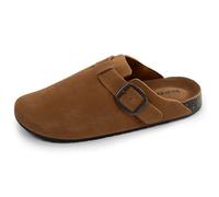 Isotoner Sabots Femme Semelle intérieure Cuir Extra-Flex - Patch Talon Confort, 38 EU, Camel