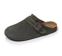 Isotoner Sabots Femme Semelle intérieure Cuir Extra-Flex - Patch Talon Confort, 40 EU, Kaki