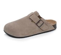Isotoner Sabots semelle intérieure cuir extra-flex - Patch talon confort taupe homme 42
