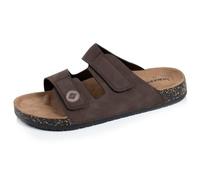 Isotoner Sandales à doubles bride scratch, semelle intérieur patch talon ultra confortables chocolat homme 41