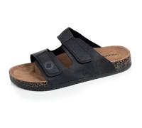 Isotoner Sandales à doubles bride scratch, semelle intérieur patch talon ultra confortables noir homme 44
