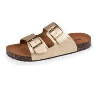 Isotoner Sandales à doubles brides ultra confortables, semelle intérieure cuir doré femme 38