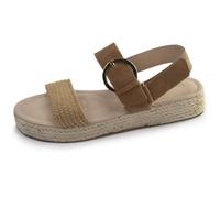 Isotoner Sandales Femme mémoire de forme talon de 3,5cm corde