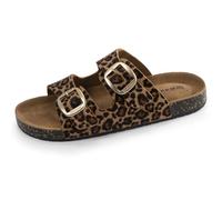 Isotoner Sandales femme à doubles brides ultra confortables, semelle intérieure cuir, 37 EU, léopard