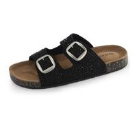 Isotoner Sandales Femme à doubles brides confort semelle cuir 38 noir strass