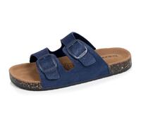 Isotoner Sandales femme semelle intérieure cuir patch talon confort everywear, 39, bleu foncé