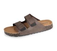 Isotoner Sandales homme à brides ultra confortables, à scratch, semelle intérieure cuir, 44, marron