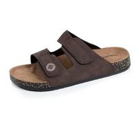 Isotoner Sandales homme à doubles bride scratch, semelle intérieur patch talon ultra confortables, 41 EU, chocolat