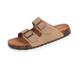 Isotoner Sandales Homme semelle intérieure cuir patch talon confort